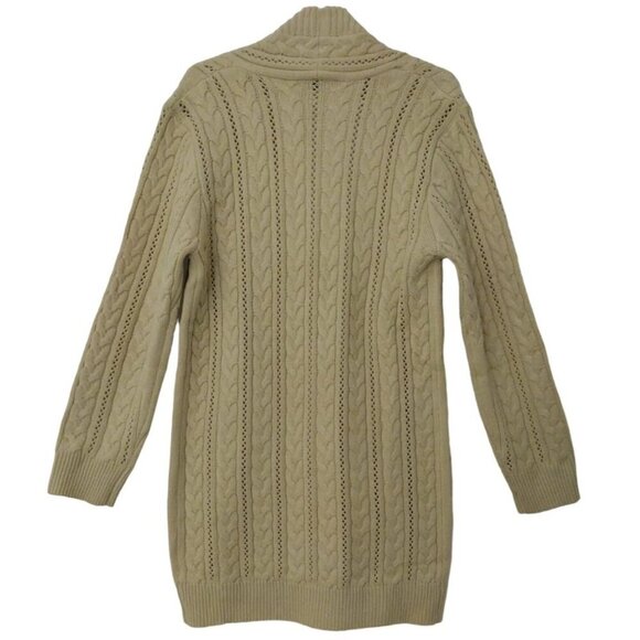 Grace Karin Women's Beige Cable Knit Cardigan Sweater with Pockets, Size M - Picture 2 of 8